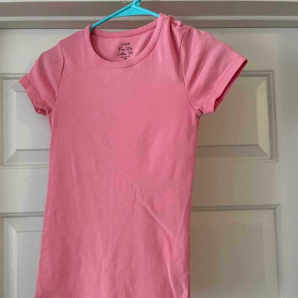 J Crew Fine Rib Cotton Tee